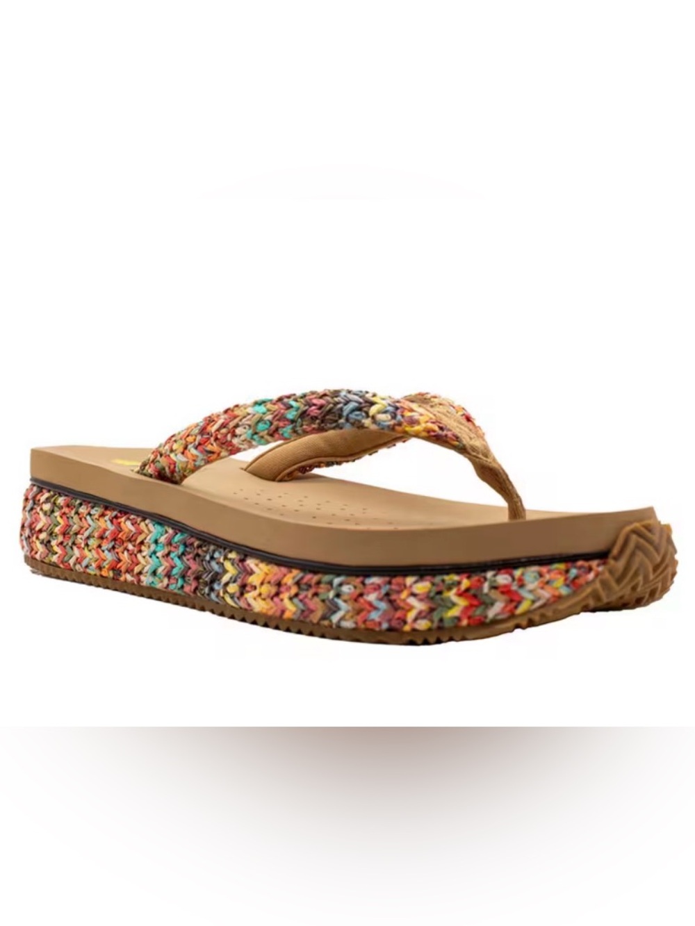 Volatile Palau Woven Multicolor Platform Flip-Flop - Women Size 7